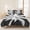 Black, variant on Queen Quilts Bedding Set,Summer Blossom Sunflower Bee Soft Warm Quilted Bedspread Comforter with Pillow Shams,Retro Flower Leaves All Season Coverlet Bed Decor Blankets