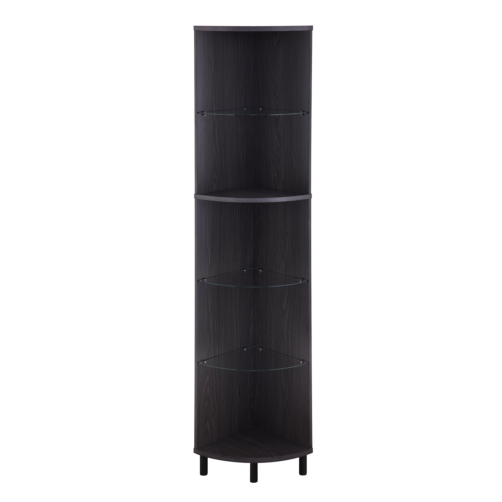 Manor Park Tatum Modern Corner Bookcase, Graphite