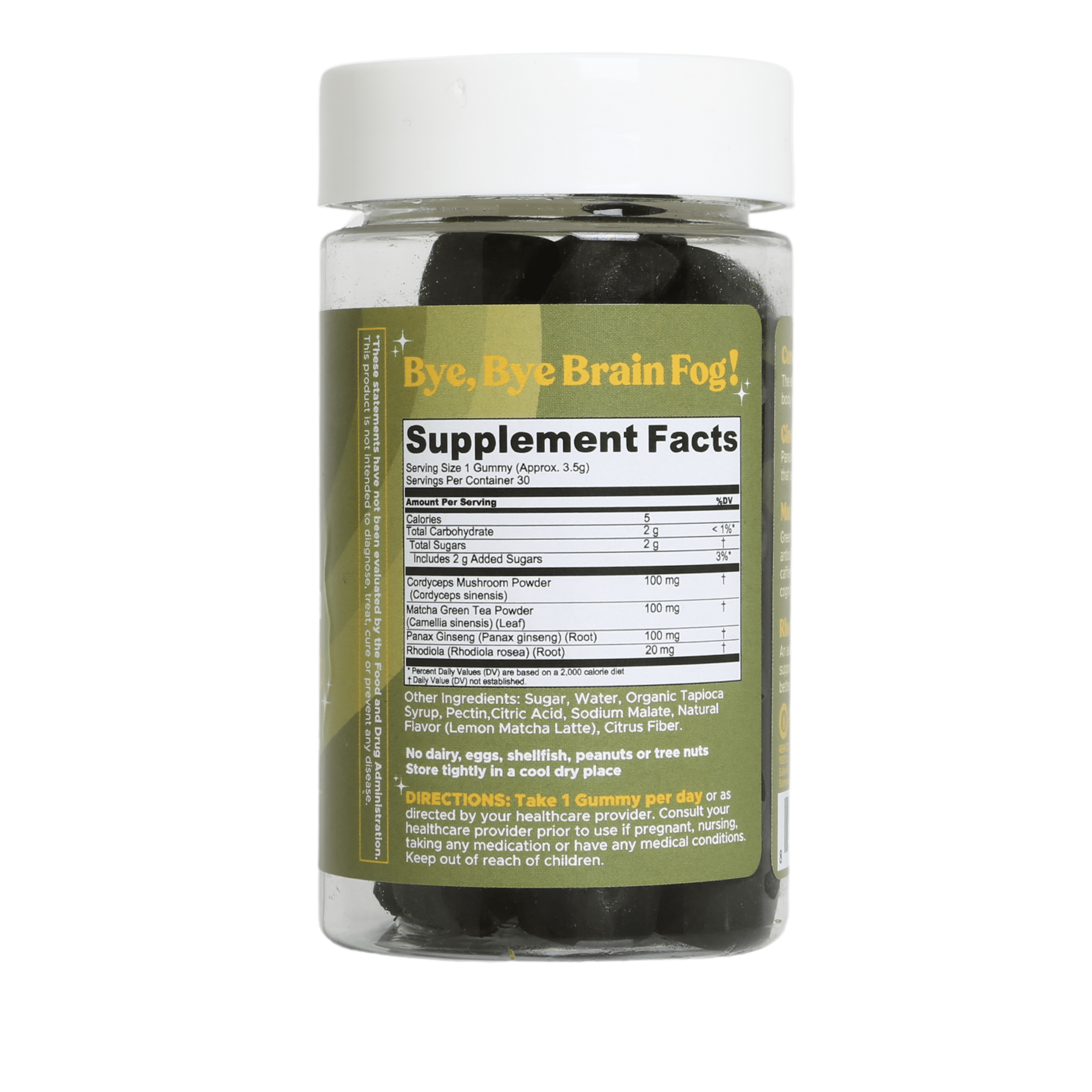(2 pack) Fungiments Super Matcha - Daily Energy, Endurance, Reduce Fatigue, Cordyceps, Green Tea, Ginseng - 30ct