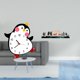 thumbnail image 2 of Reloj de pared,Reloj de pared silencioso y decorativo que no hace tictac,Reloj de pared silencioso de pingüino pequeño Reloj de madera,Escultura de pared,Escultura decorativa de pared con, 2 of 8