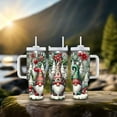 thumbnail image 6 of Christmas Gnome Tumbler with Lid and Straw, Holiday Nordic Gnome Insulated Travel Cup, 6 of 9