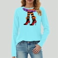 thumbnail image 2 of Godom Long Sleeve Fall T-Shirt for Women Family Halloween Tops Casual Pumpkin Graphic Tees, 2 of 4