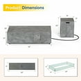 thumbnail image 5 of 42 in. Retangular Coating Steel Propane Firepit Table, 50,000 BTU Outdoor Fire Pit Table in Gray-Rock Veins, 5 of 6