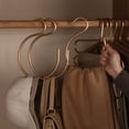 thumbnail image 2 of 5pcs S-Shape Hooks Aluminum Alloy Bedroom Kitchen Multifunctional Hanging Hook Clasp Holder Pants Hats Hanging Storage Hangers (5pcs Gold B), 2 of 7