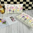 thumbnail image 4 of Spring Flowers Tulip Lavender Eucalyptus Butterfly Throw Lumbar Pillow Covers Set of 2, 12 x 20 Inch Spring Decorations Rustic Floral Farmhouse Summer Seasonal Cushion Case for Sofa Couch, 4 of 5
