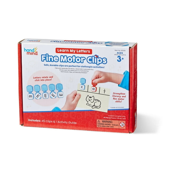 hand2mind Learn My Letters Fine Motor Clips, Kids Clothespin Activities, Fine Motor Toys