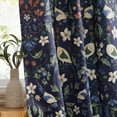 thumbnail image 3 of THD Florencia Floral & Birds Patterned Window Back Tab Rod Pocket Curtains Bedroom - Light Blocking Darkening Window Panels, Set of 2, 3 of 8