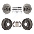 thumbnail image 1 of Transit Auto Front Rear Disc Brake Rotors Hub Assembly Semi-Metallic Pads and Drum Kit for Car 2006-2009 Ford Ranger RWD with 9" Diameter K8F-103387, 1 of 11