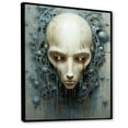 thumbnail image 2 of Designart "Minimalist Alien Skull Art II" Aliens Floater Framed Canvas Prints, 2 of 5