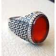thumbnail image 4 of Red Onyx Mens Ring, Natural Red Onyx Gents Ring, Designer Silver Jewelry, 925 Silver Ring, Birthday Gift, Heavy Mens Ring, Arabic Design, Ottoman Style Ring, Christmas, Turkey Mens Signet Ring, 4 of 5