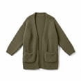 thumbnail image 4 of Grblisyd Cardigan for Girls Open Front Popcorn Knit Long Sleeve Sweaters Coat with Pockets, 4 of 6