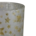 thumbnail image 4 of Northlight Stars and Snowflakes Frosted Glass Christmas Candle Holder - 3"  - Silver and Gold, 4 of 5
