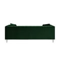 thumbnail image 6 of Inspired Home Grant Hunter Green Velvet Sofa - Biscuit Tufted | Lucite Leg | Sinuous Springs, 6 of 11