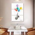 thumbnail image 3 of Elephant Stock The Koala And The Balloons Wall Art - Vertical Multi Panel Canvas - Living Room Wall Decor - Animal Multi Panel - White And Pink Decor By Ashvin Harrison - 32" x 50", 3 of 8