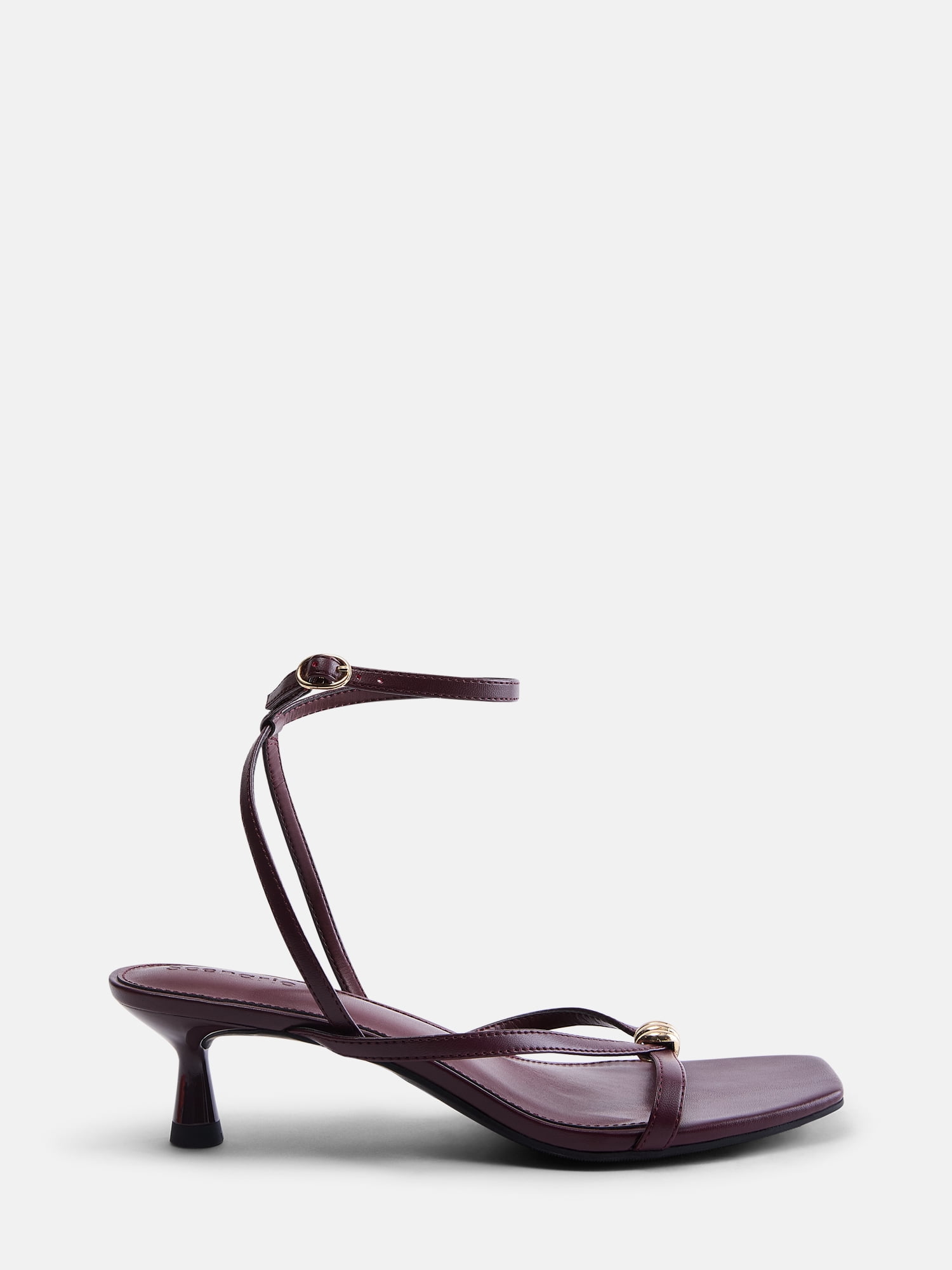 Scenario Women's Strappy Heels with Metal Ornament