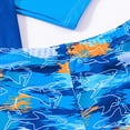 thumbnail image 4 of TOWED22 Baby Toddler Boys 3Pcs Swimsuit Set Swimwear Dinosaur Bathing Suit Rash Guards with Hat UPF 50+ Blue,3-4 Y, 4 of 9