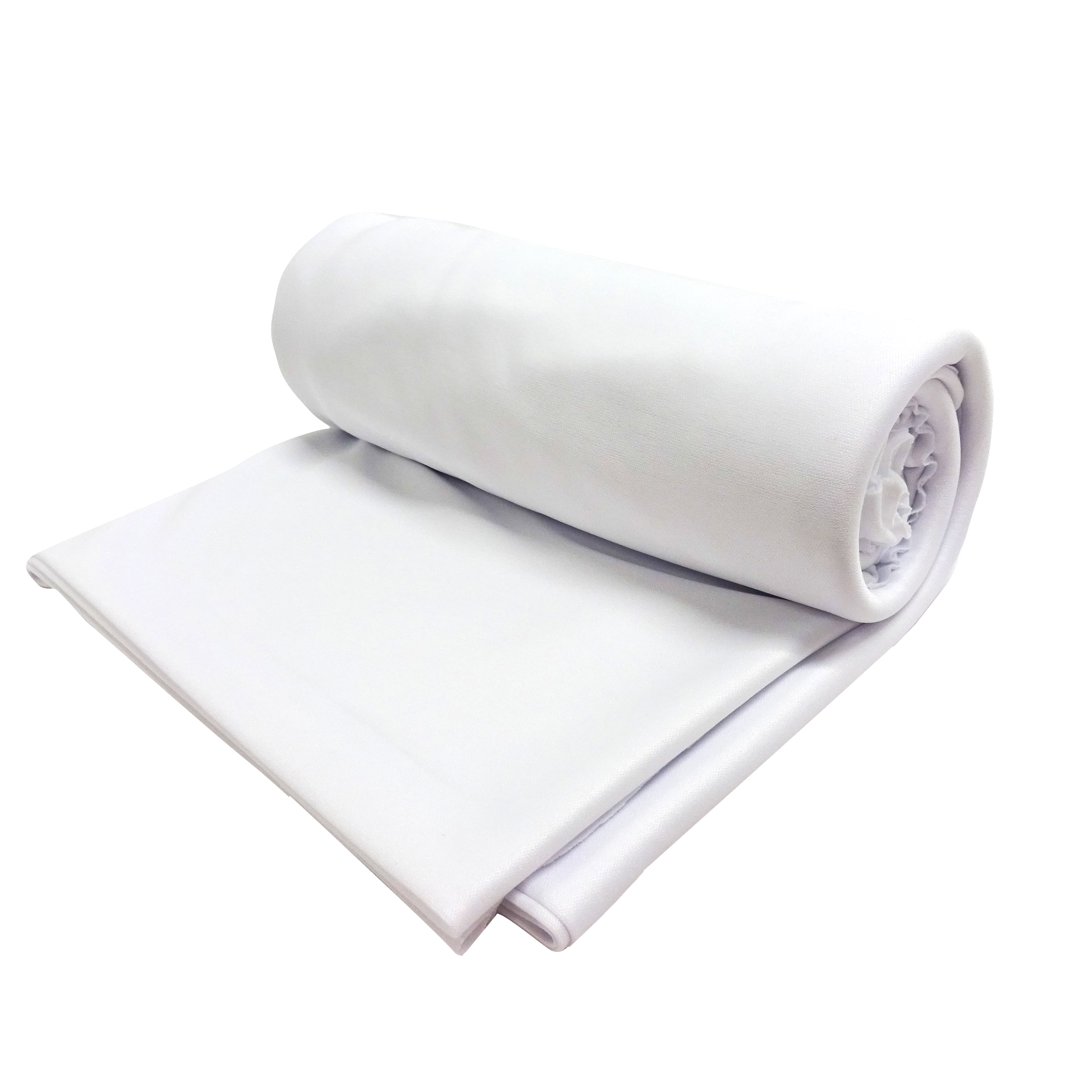 Polyester Interlock White Fabric, by the yard