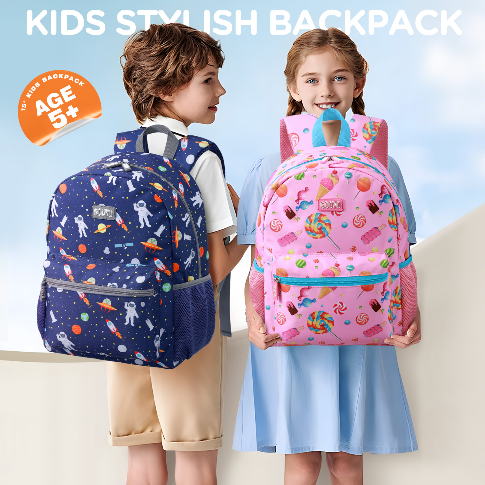 Mochila para niñas, impermeable, linda, para adolescentes, con estampado de dulces 2