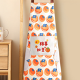 thumbnail image 2 of 2 PCS Kitchen Cooking Aprons，Waterproof And Oil-Proof, Can Wipe Hands,Available For Both Men And Women （Orange And Persimmon Pattern）, 2 of 5
