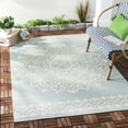 thumbnail image 2 of SAFAVIEH Beach House Lynette Medallion Indoor/Outdoor Area Rug, Cream/Aqua, 3' x 5', 2 of 6