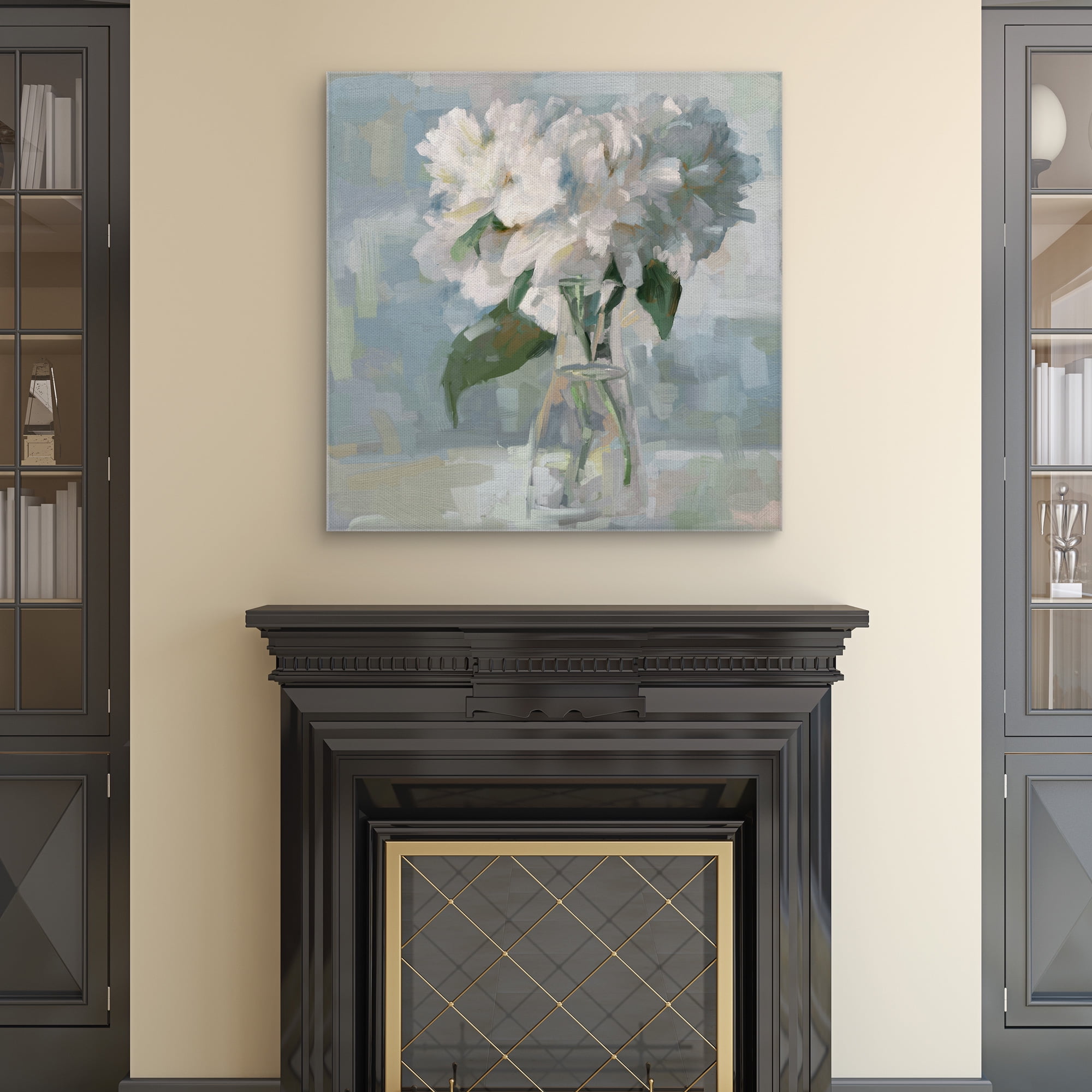 Masterpiece Art Gallery White Flower Bouquet Selections II by Studio Arts Canvas Art 30" x 30"