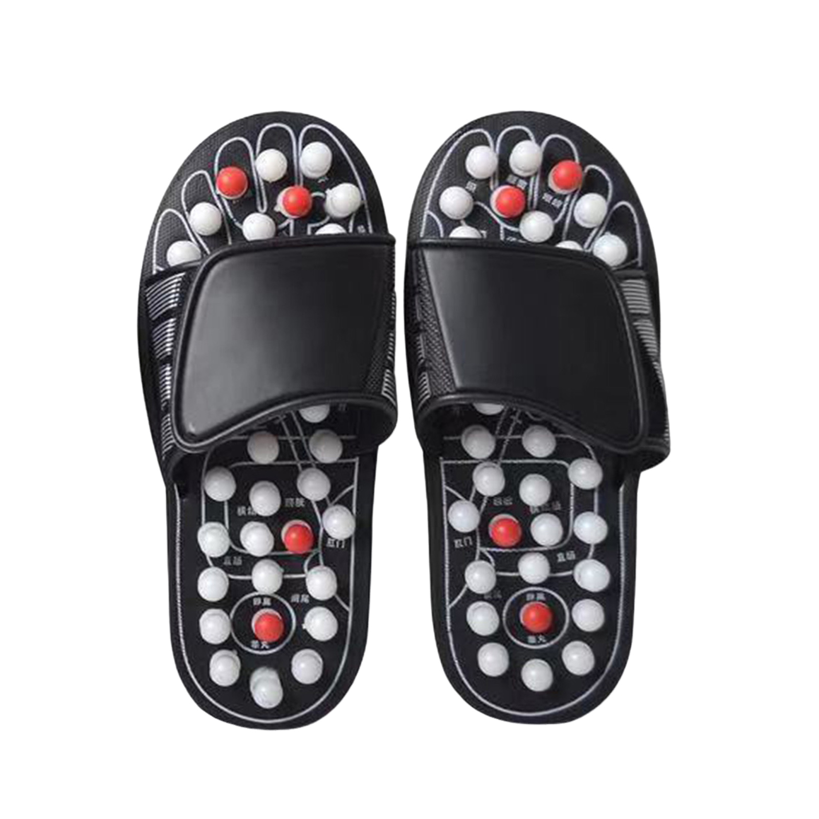 sunsanly 1 Pair Acupressure Massage Slippers Plantar Fasciitis Pain Relief Muscle Relaxation Foot Massager Home Acupuncture Sandals Slides Shoes