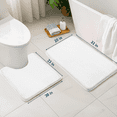 thumbnail image 2 of ComfiTime 2 Piece Bathroom Rugs Set – Thick Memory Foam, Non-Slip Bath Mat, Soft Plush Velvet Top, Ultra Absorbent, Small, Large & Long Rugs for Bathroom Floor, White, 20*32 & Contour Rug, 2 of 11