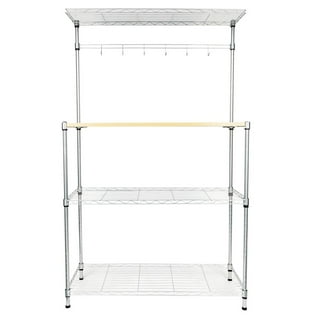 Regency 18 x 36 x 64 NSF Chrome Baker's Rack Solid Stainless Steel Shelf  with Hardwood Cutting Board