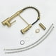thumbnail image 4 of Grifo De Cocina De Oro Cepillado Aimadi Grifos De Cocina Con Rociador Desplegable Grifo Monomando De Un Orificio Para Granja Grifo Dorado Para Fregadero De Cocina, 4 of 5