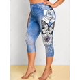 thumbnail image 3 of Tallas grandes mariposa con estampado floral cultivado Rosegal Leggings de talla grande, 3 of 5