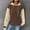 Brown, variant on Color Block Hoodies for Women Casual Long Sleeve Oversized Waffle Drawstring Pullover Simple Hooded Sweatshirts for Workout