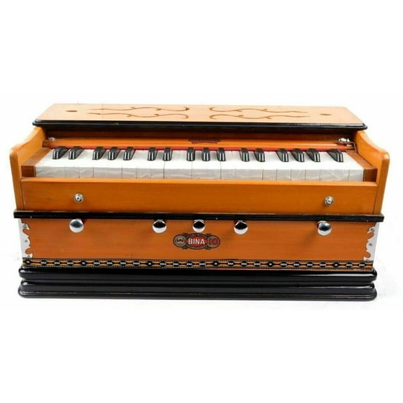 BINA Standard Harmonium 3 Octave Double Reeds 5 Stopper Double Bellow 39 Keys