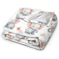 thumbnail image 3 of Elephant Blanket Super Cozy Soft Elephant Animal Throw Blanket Warm Plush Fluffy Elephant Stuff Gifts for Women Girls Fleece Flannel Gift Blankets for Kids Adults 50"X40", 3 of 6