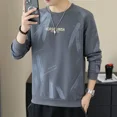 thumbnail image 2 of Ropa para hombre Sudadera blanca Camiseta estampada para hombre Cuello redondo Tendencias de moda 2024 Tamaño divertido Nueva elasticidad Harajuku A, 2 of 5