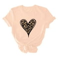 thumbnail image 4 of Ichuanyi New Fashion Women's Top Valentine's Day Short Sleeve Casual Love Heart Printed Loose T-shirt, 4 of 5