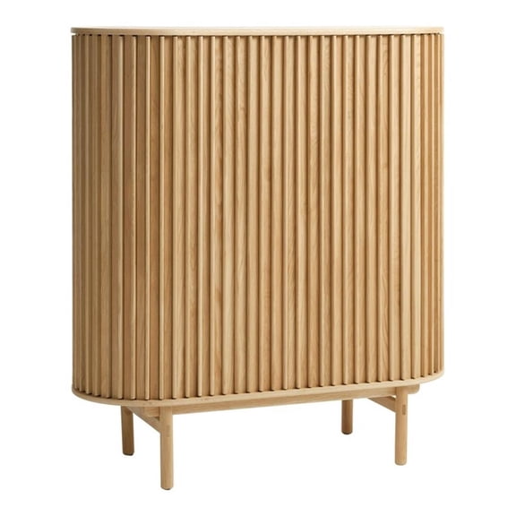 Unique Furniture Rounded Sliding Door Sideboard 43"W in Natural