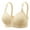 Beige, variant on ,Women's Scalloped Trim Front Snap Closure Bras Wireless Lift High Support Bra Full Coverage Push up Bra Grey 46