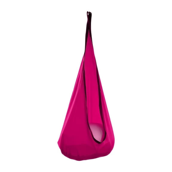 Rose Red Swing Hammock Chair, 1 Pack Indoor & Outdoor Hanging Chair with Inflatable Pillow & Cylindrical Support, Storage Bag, Straps and Screws, Woven Nylon Fabric, Max Load 264 lbs, Battery Not Inc