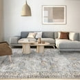 thumbnail image 2 of Hasoo Area Rug 6' x 9' Persian Rug Bohemian Indoor Floor Cover Washable Thin Soft Rug Floral Print Living Room Bedroom Dining Room Blue, 2 of 7