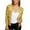 Gold, variant on Elegant Women's Casual Short Jacket with Stand Up Collar and Sparkling Sequined Solid Design for Everyday Wear Gold XXL