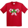 thumbnail image 3 of Inktastic Candy Canes and Holly Christmas Youth T-Shirt, 3 of 5