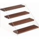 thumbnail image 1 of Exhibidor de madera de 4 niveles, estante elevador de acrílico transparente, soporte de madera escalonado para cupcakes, 1 of 4