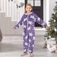 thumbnail image 6 of Unicorn Pattern One Piece Pajamas Soft Jumpsuit Cozy Sleep and Play Romper Zipper and Pockets 5T-6T, 6 of 8