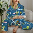 thumbnail image 6 of Naloa Dinosaur on the Beach Vacation Pajamas for Women Set, Womens Pajama Sets, Lounge Sets for Women, 2pjs for Women-XX-Large, 6 of 7