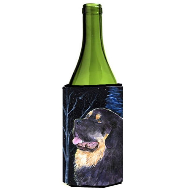 Starry Night Tibetan Mastiff Wine bottle sleeve Hugger - 24 oz.