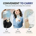 thumbnail image 6 of Portable Waist Fan with Clip, Bladeless Mini Fan for Shirt or Neck, Rechargeable Silent Hands-Free Fans, Wearable Waist Clip Fans for Outdoor, Hiking, Camping, Jobsite (Green), 6 of 10