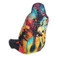 thumbnail image 2 of Wukai World Map Guitar Illustration Full Set Car Seat Covers with Soft Padding Universal Auto Front Seats Protector and Cushion Mat, 2 of 5