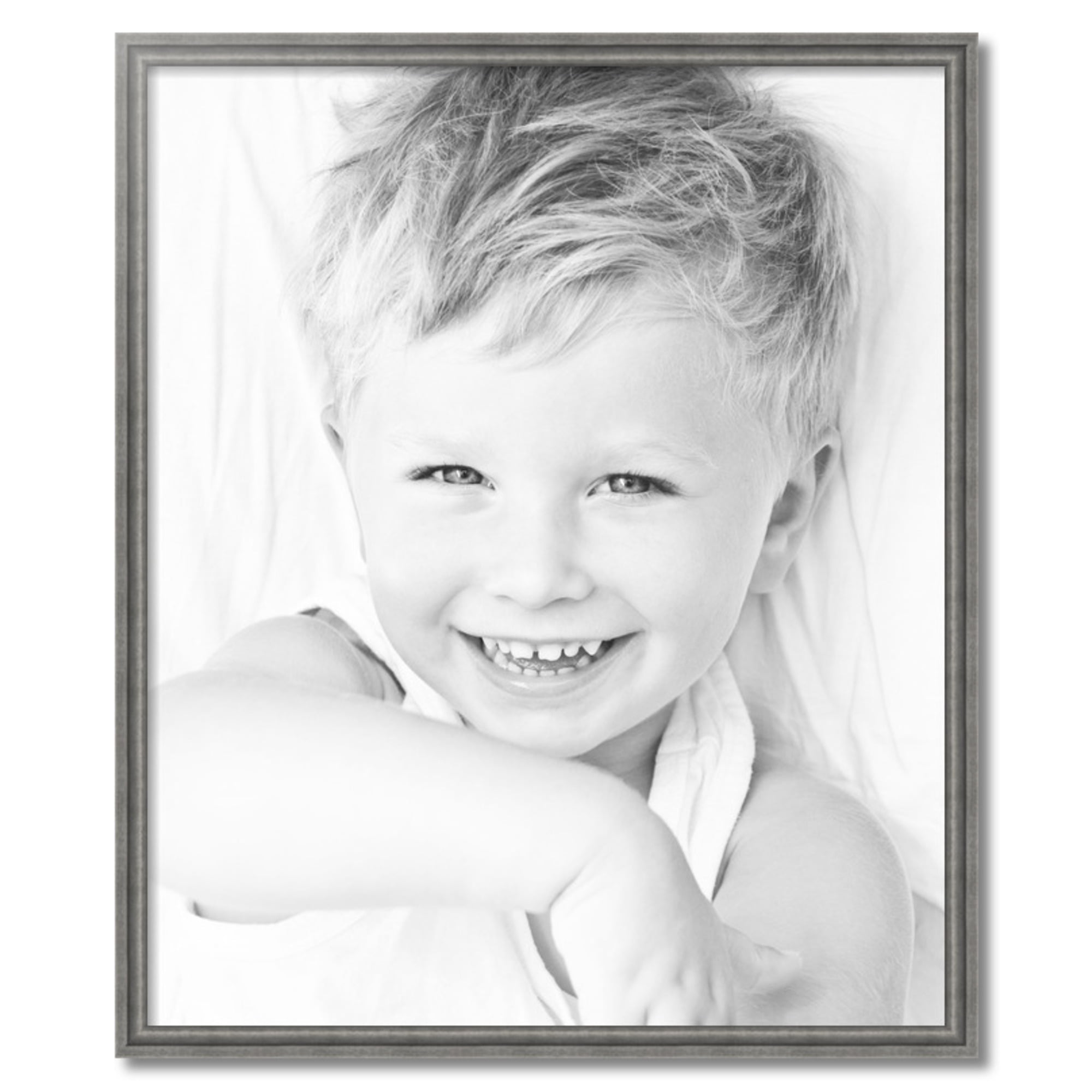 ArtToFrames 30x36 inch Muted Cold Silver Picture Frame, Silver MDF Poster Frame (4682)