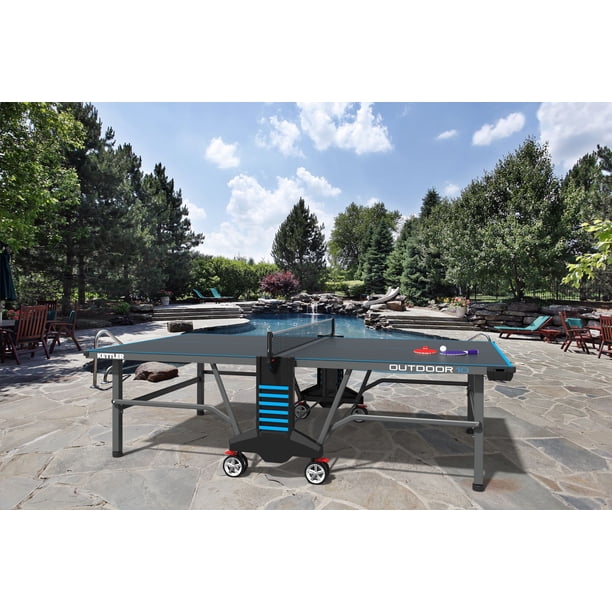 KETTLER OUTDOOR 10 Table Tennis 4-Player Bundle - Walmart Business Supplies