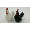 thumbnail image 3 of Contemporary Home Living Set of 2 White and Black Unique Rooster Design Salt and Pepper Shakers,, 3 of 3